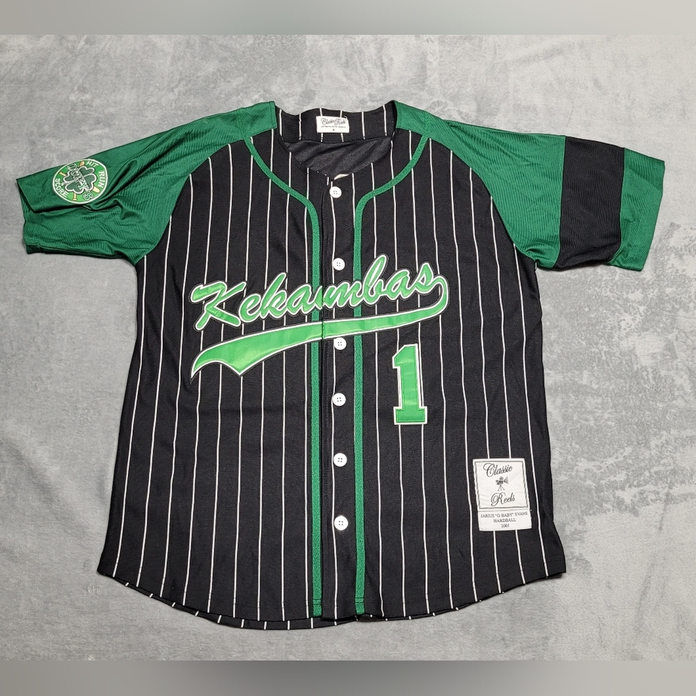 Kekambas G-Baby Jarius Evans #1 Hardball Movie Baseball Jersey Stitched Sz Med